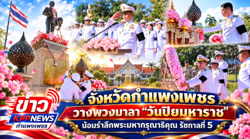 จังหวัดกำแพงเพชร วางพวงมาลา “วันปิยมหาราช” น้อมรำลึกพระมหากรุณาธิคุณ รัชกาลที่ 5